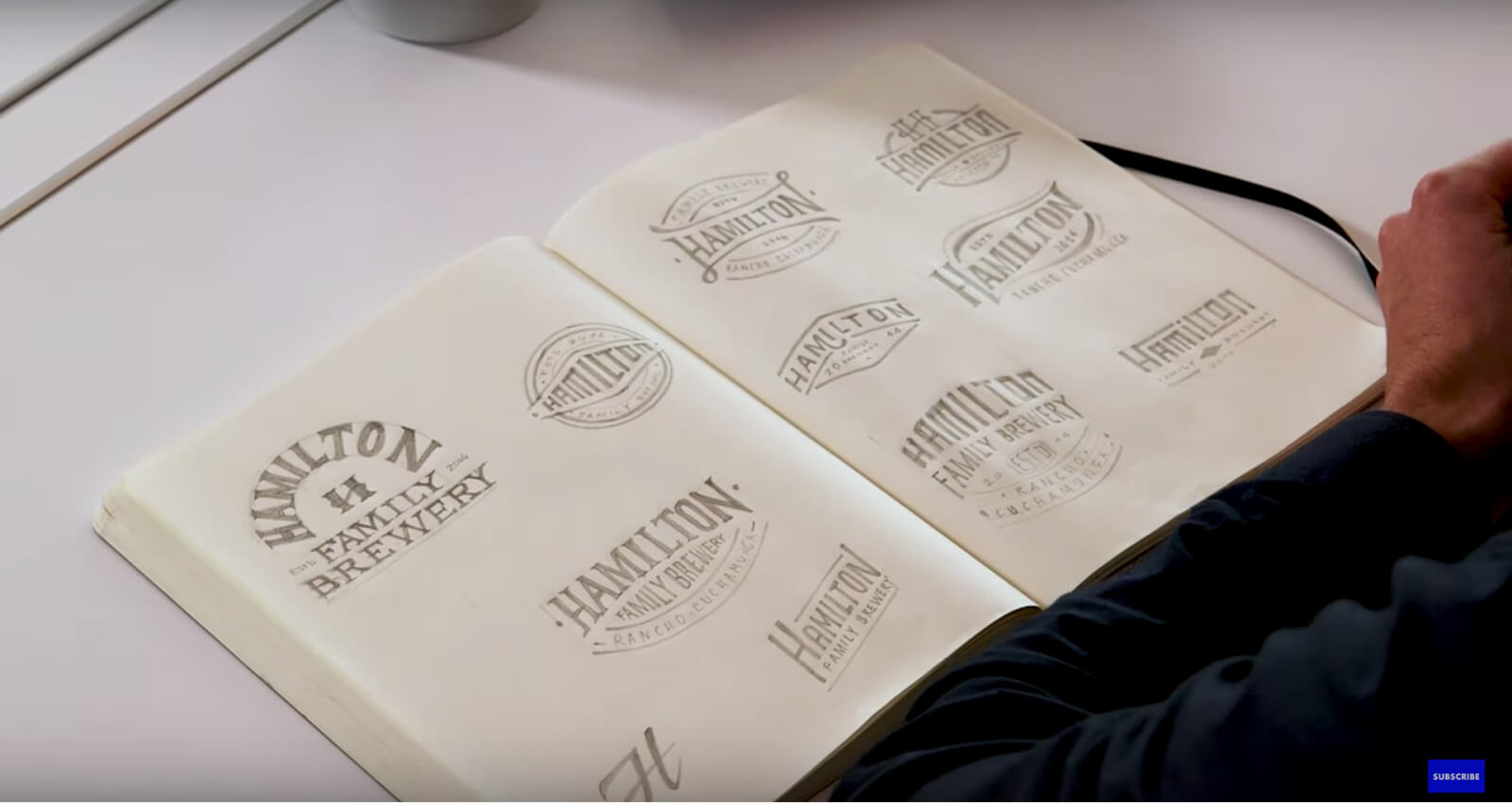 "Hamilton family brewery" brand sketches