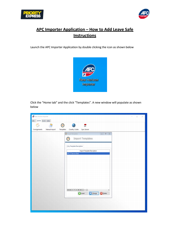 APC Importer Application