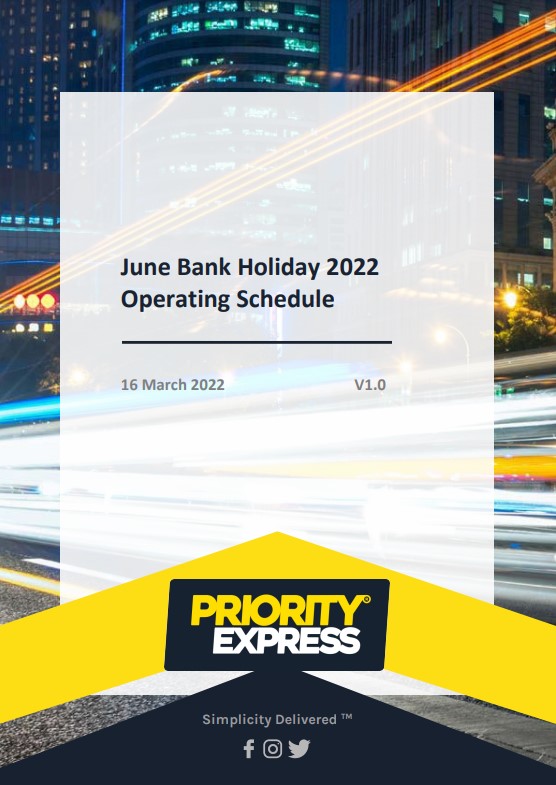 May Bank Holiday 2021 Operating Schedule