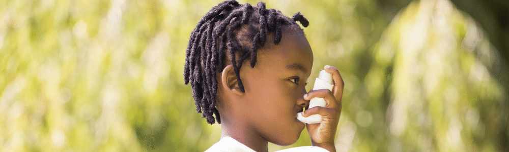 Child using inhaler