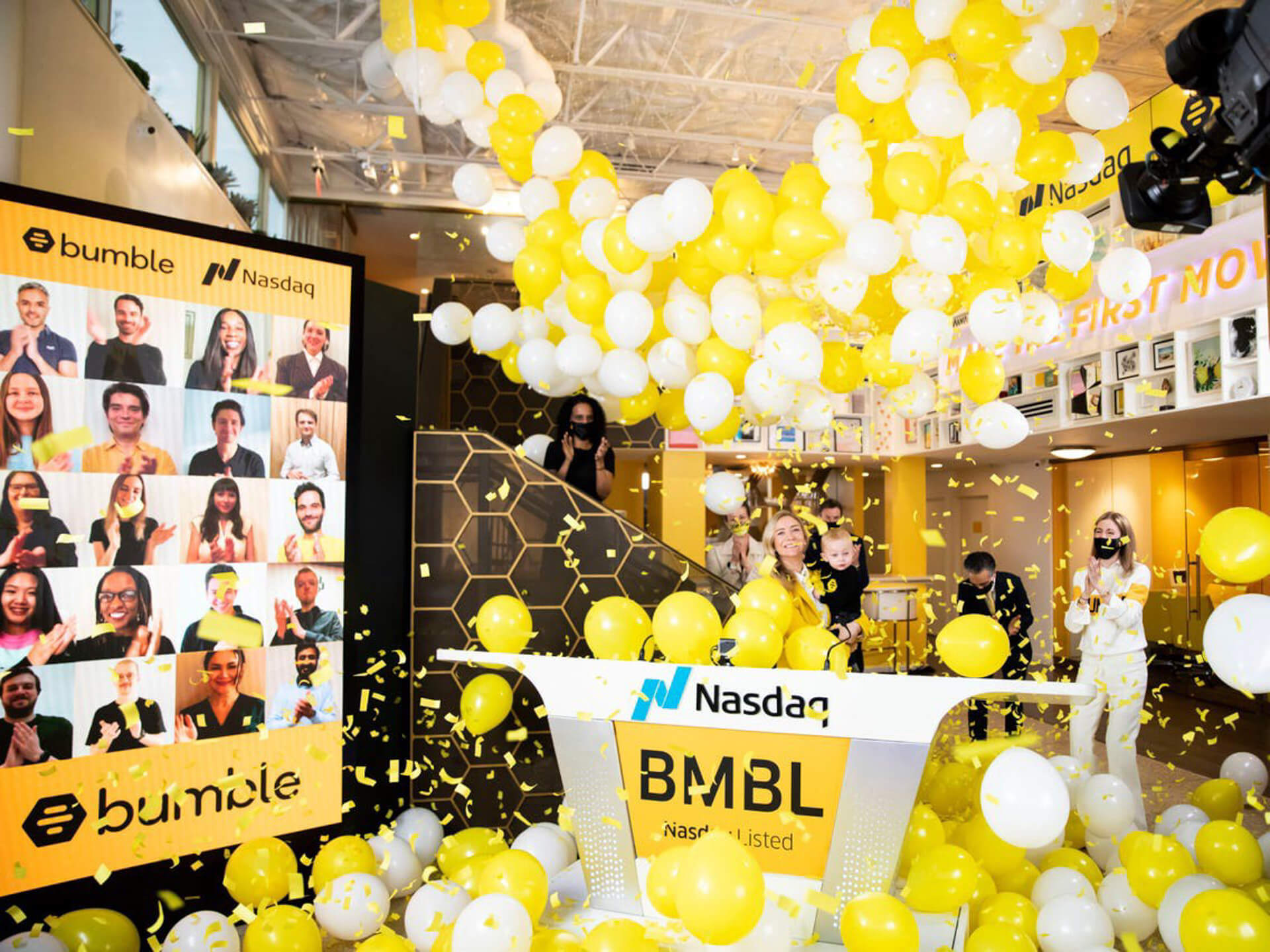 Bumble IPO, Nasdaq Remote Opening Bell