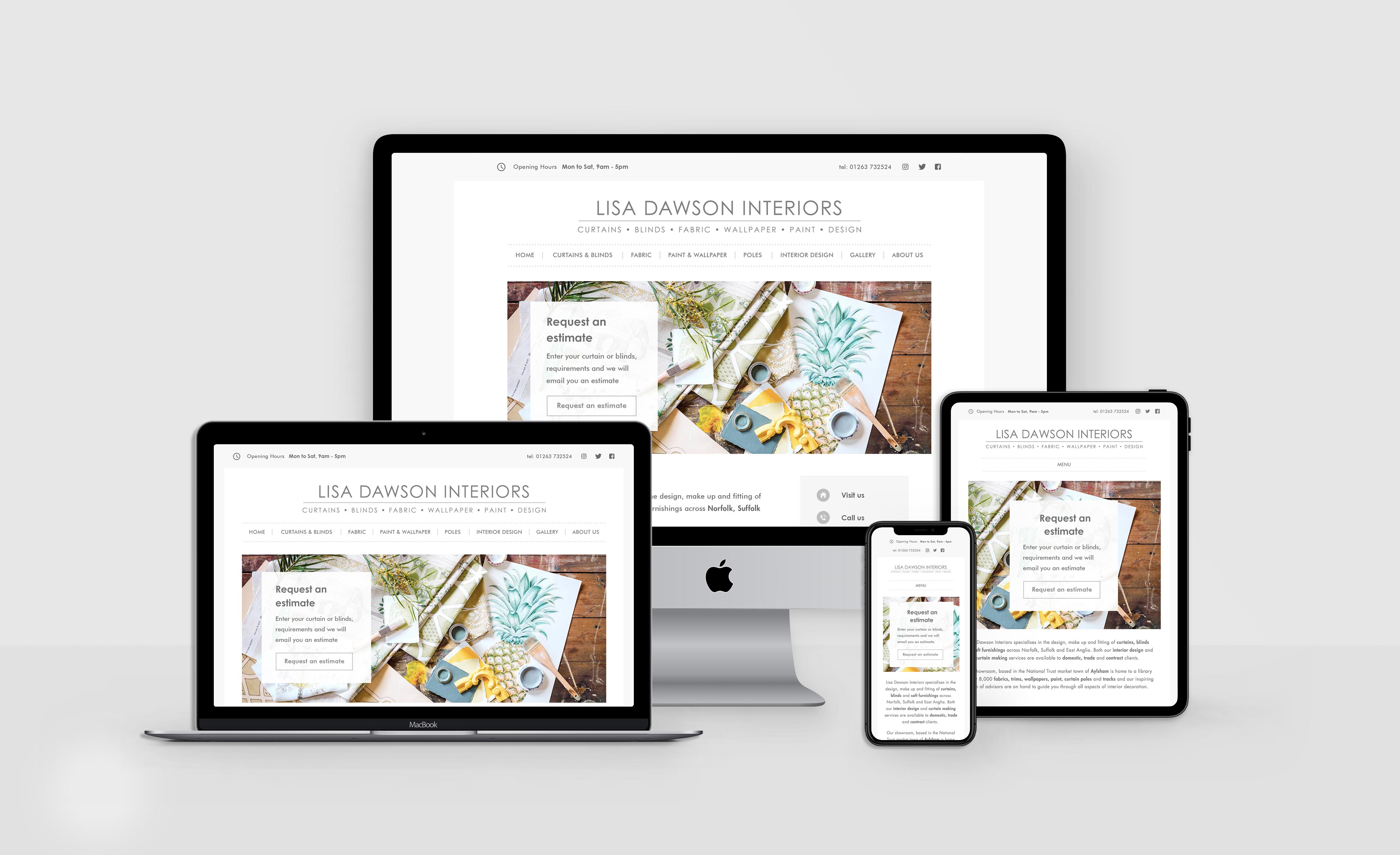 Norwich Web Design // Lisa Dawson Interiors