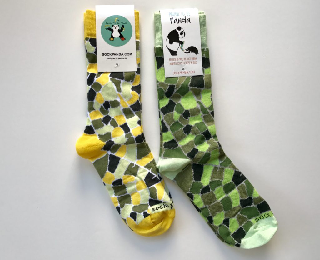 Sock Panda: women and men's socks of the month side by side