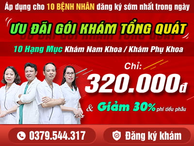 Gói khám ưu đãi nam khoa và phụ khoa ưu đãi 320K