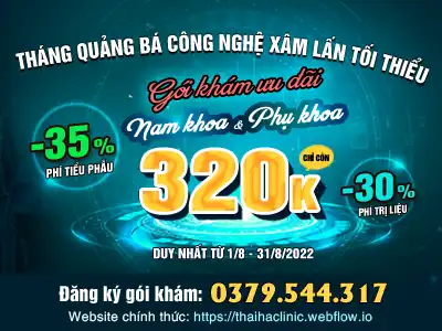 gói khám ưu đãi nam khoa - phụ khoa tháng 8