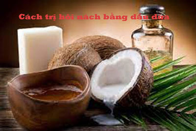 Cách trị hôi nách bằng dầu dừa