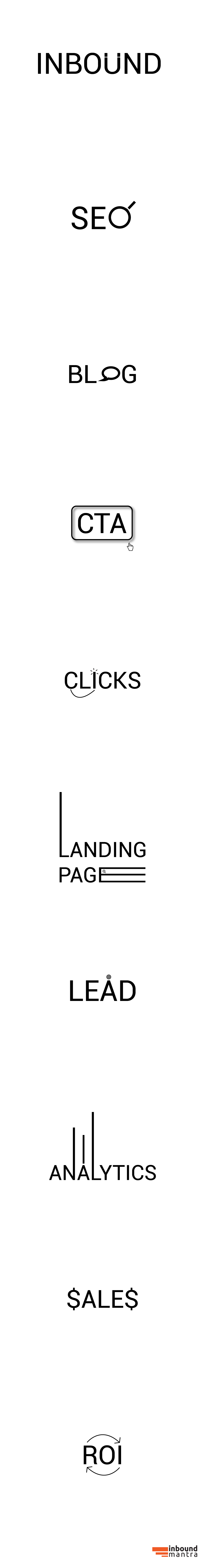 Inbound Marketing Terms Through Typography
