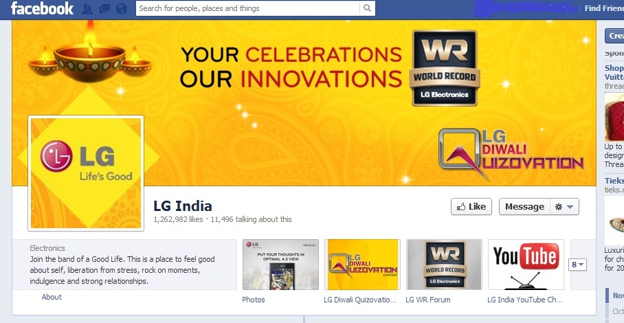 LG Facebook Social Media Marketing Diwali Festive Season
