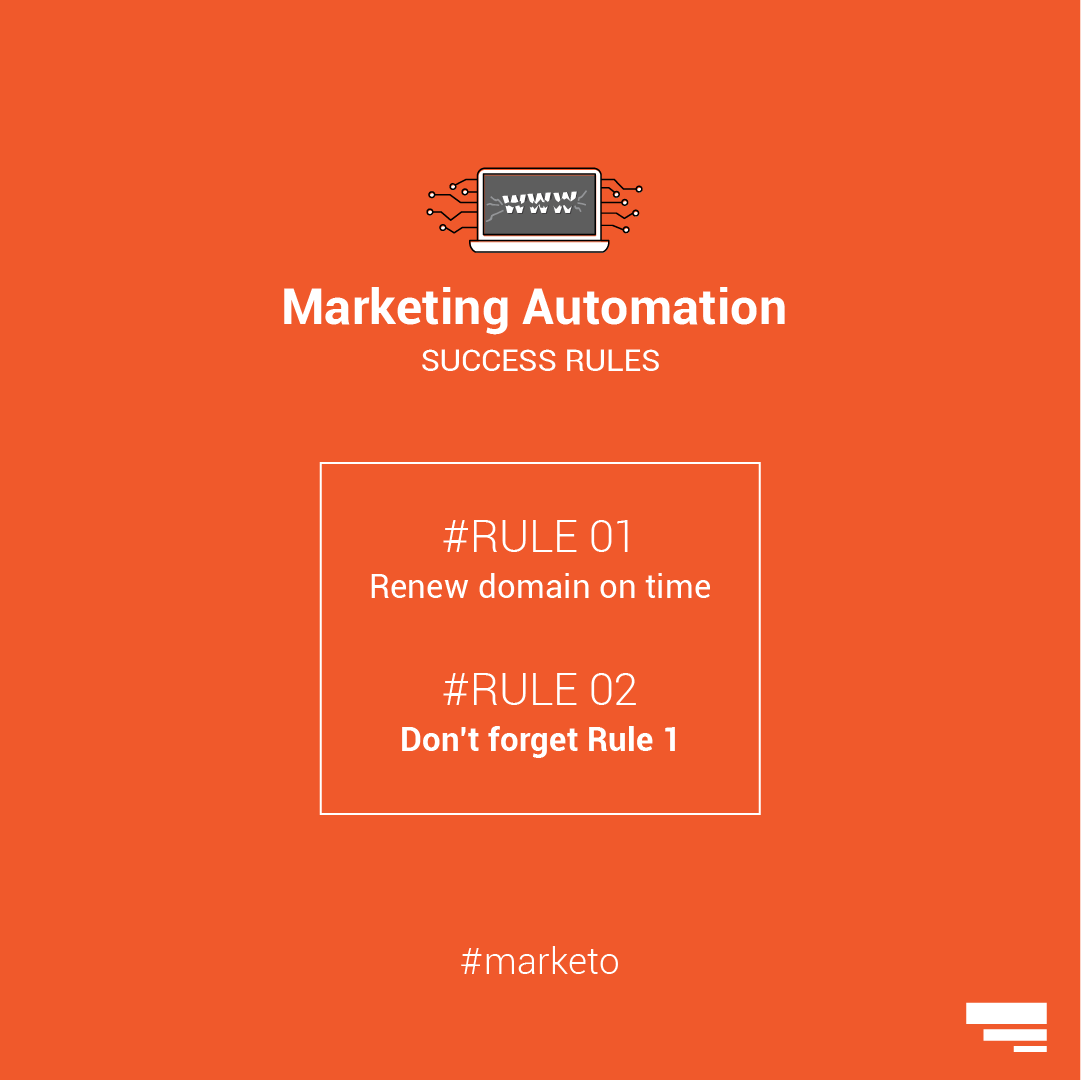 marketo domain expires success rules