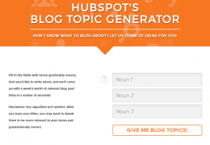 Hubspot topic generator