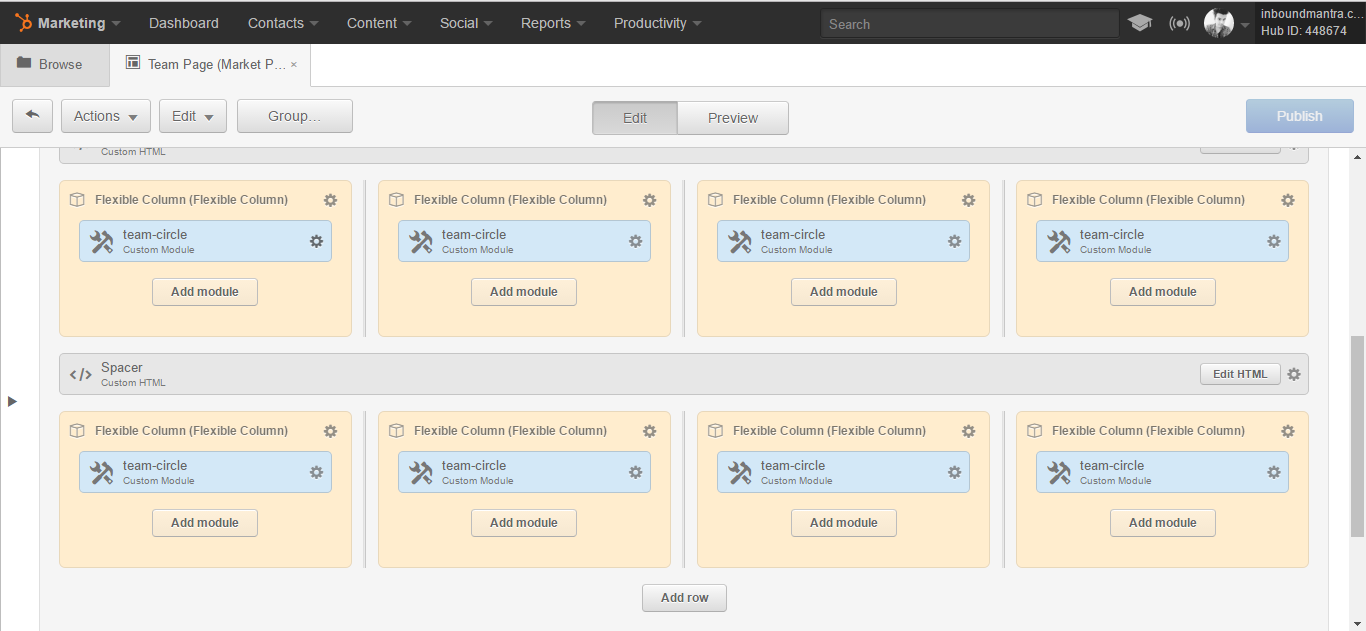 Hubspot Templates html section