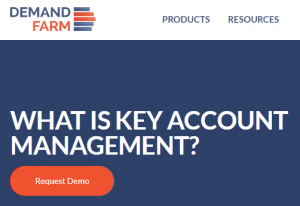 CTA placement in key account management page