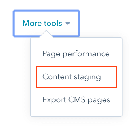 Content Staging in HubSpot COS