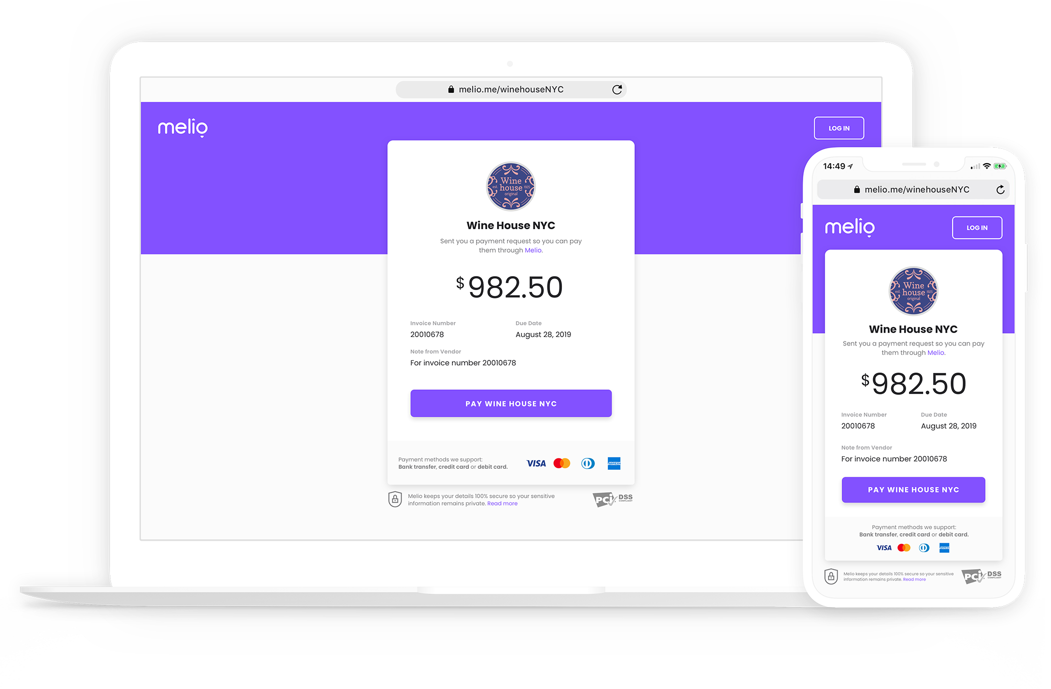 Melio Your Business s Custom Pay Link