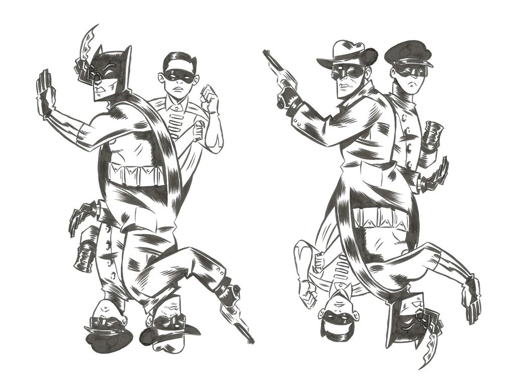 Batman and Green Hornet por Ascdman