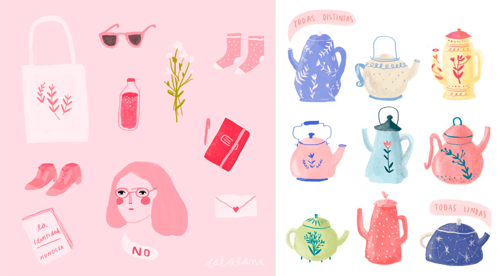 Ilustracion de Catalana - Ilustradores chilenos por 2Design Blog