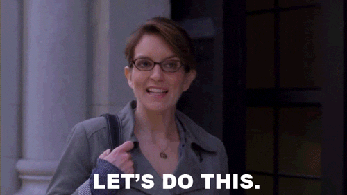 GIF of a person with a look of confidence saying "Let's do this."