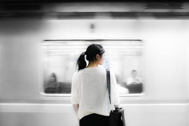 Career Development Girl In Front Of Train