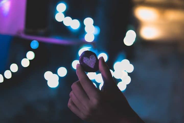 Holding a love button