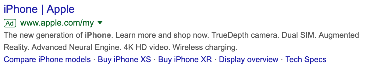 example of seo by apple promoting iphone