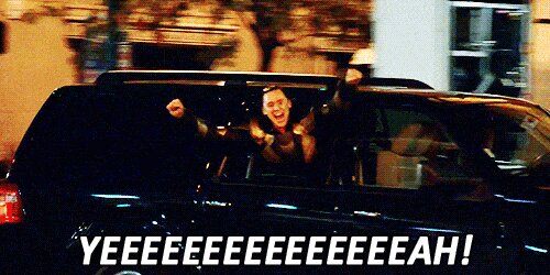A GIF of Tom Hiddleston saying yeahhhhh