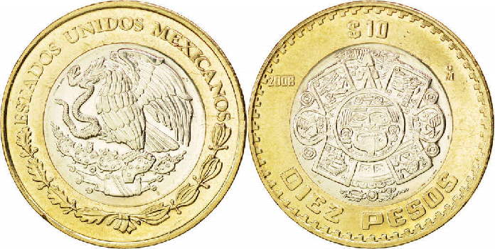 Resultado de imagen para moneda de diez pesos
