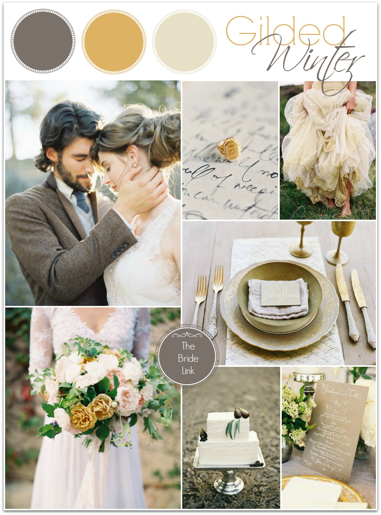 guilded winter wedding