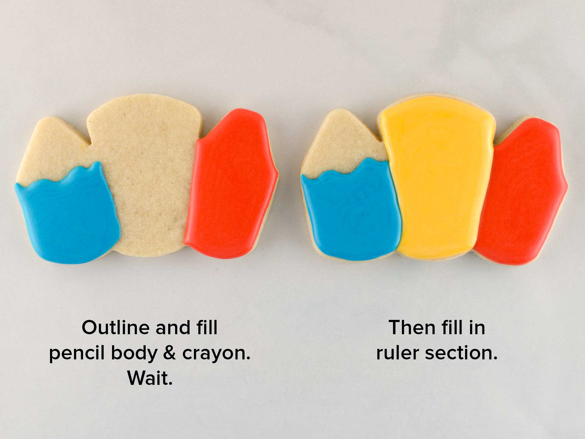 school supply cookies step 2