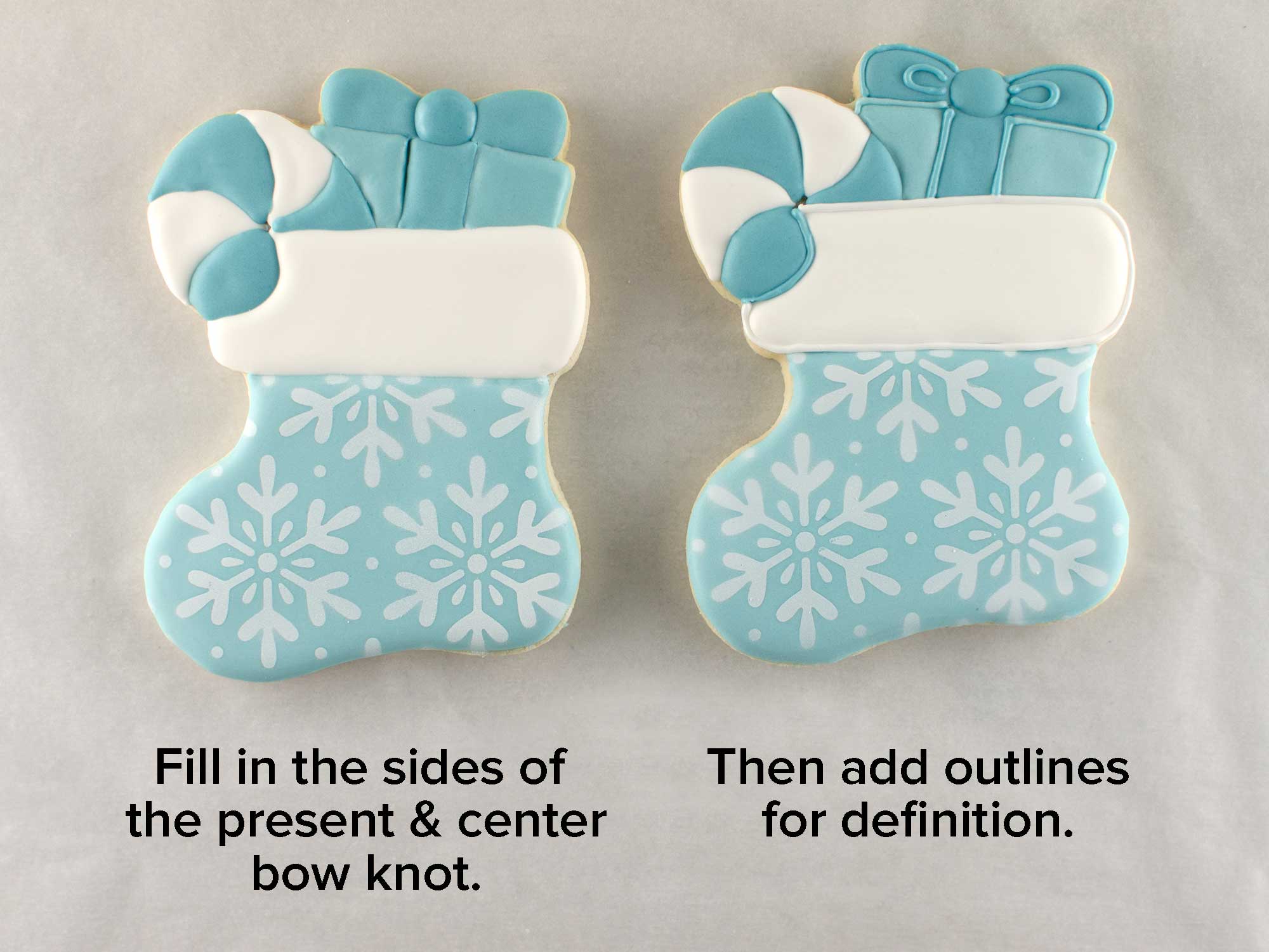 Christmas stocking cookies step 4