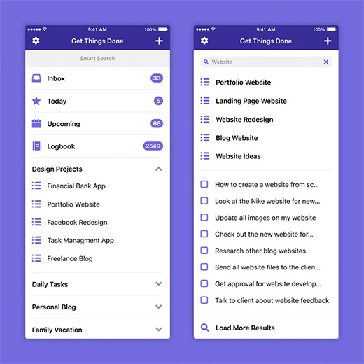 Project preview of Get Things Done