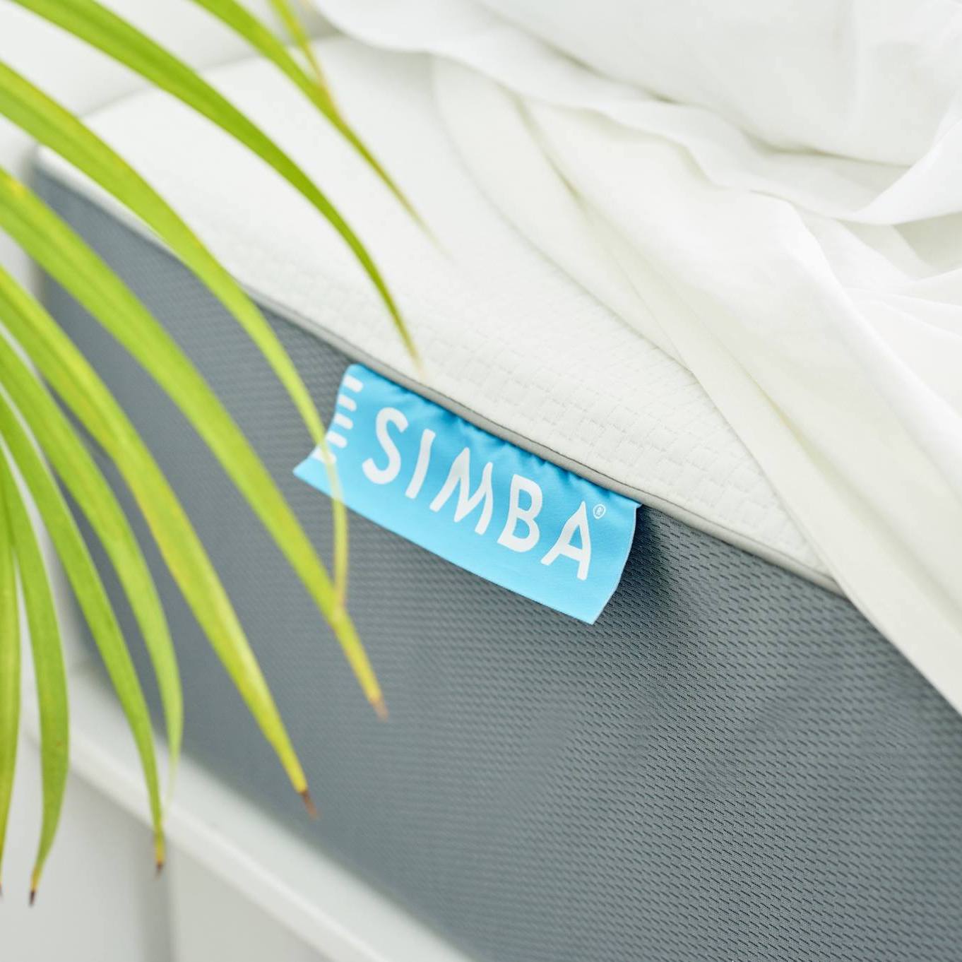 Close up of Simba mattress label