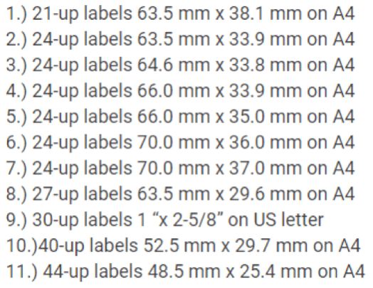 FNSKU Label Dimensions