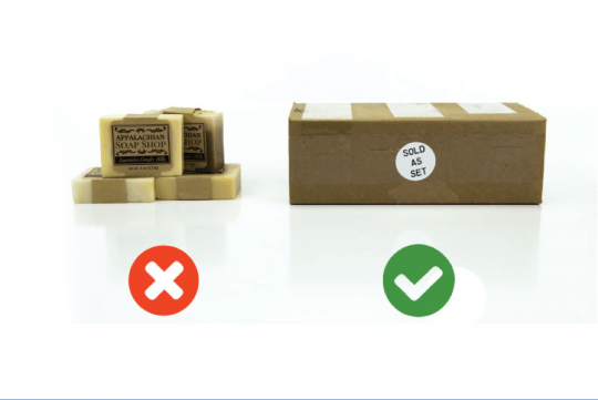 Amazon sold as set label