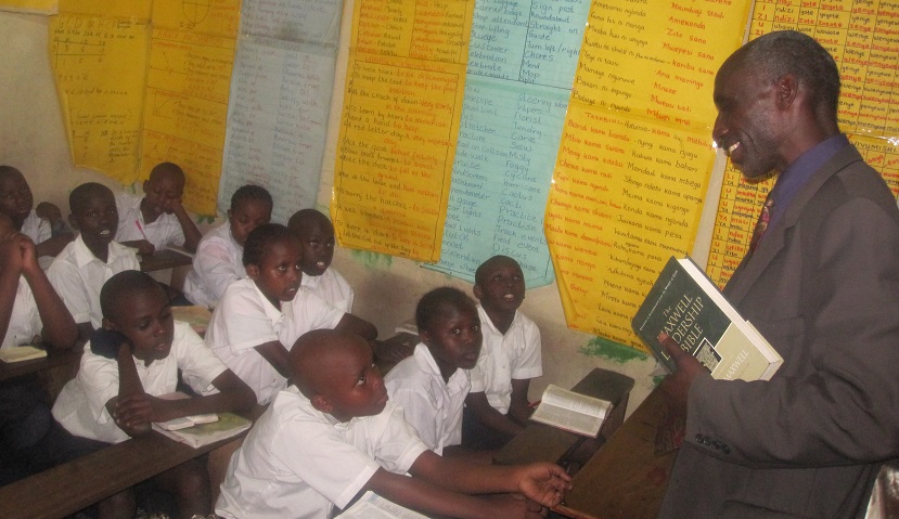 Pastor Isaiah teaches 6th grade CRE class
