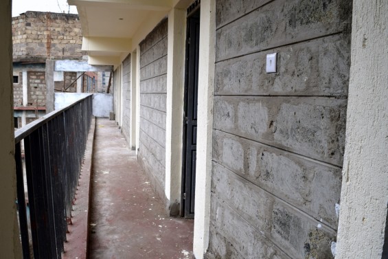 Walkway outside classrooms