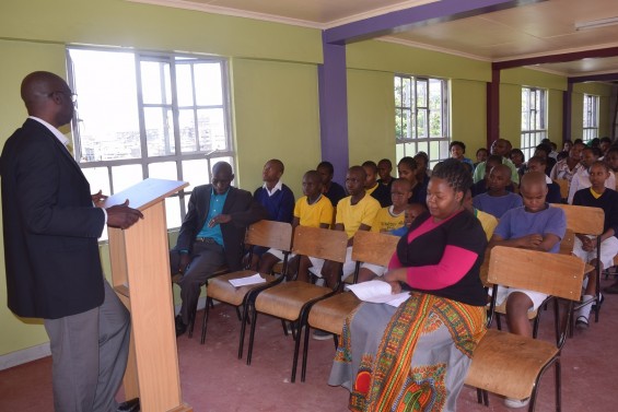 Teachers and staff spoke words of encouragement to the students and their parents.