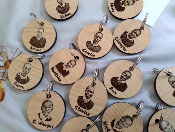 Class 8 students received a personalized key ring engraved with their names and faces.