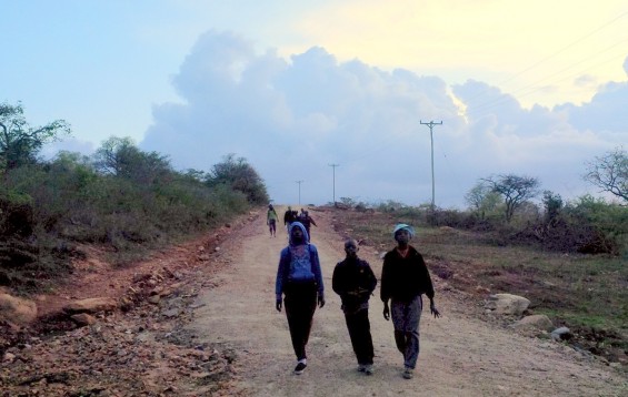 Boys and girls were taken several miles out, in opposite directions, and had to work together to navigate back to camp.