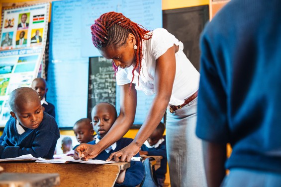 Dedicated teachers in the classrooms