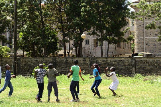 Campers enjoy a game