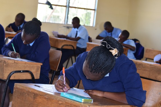 Form 2 students taking the Opener Exam.