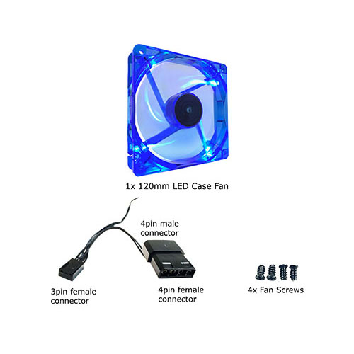 Apevia | CF12SL-UBL | 120mm | Cooling Fan Apevia | CF12SL-UBL | 120mm | Cooling Fan