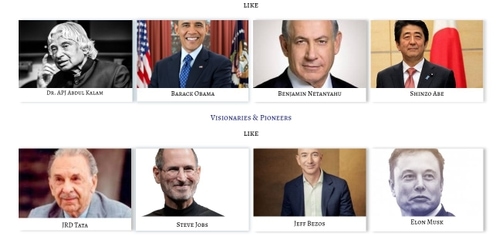 Image of World Leaders & Visionaries & Pioneers whose Thoughts, Actions, Advice, Life & Inspiration are being tracked by Leaderclasses