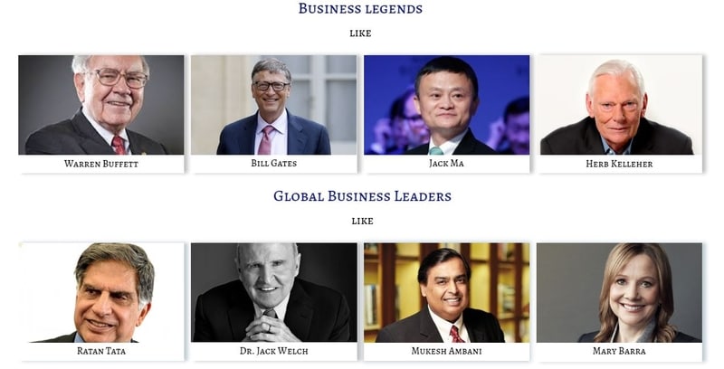 Image of Business Legends & Global Business leaders whose Thoughts, Actions, Advice, Life & Inspiration are being tracked by Leaderclasses