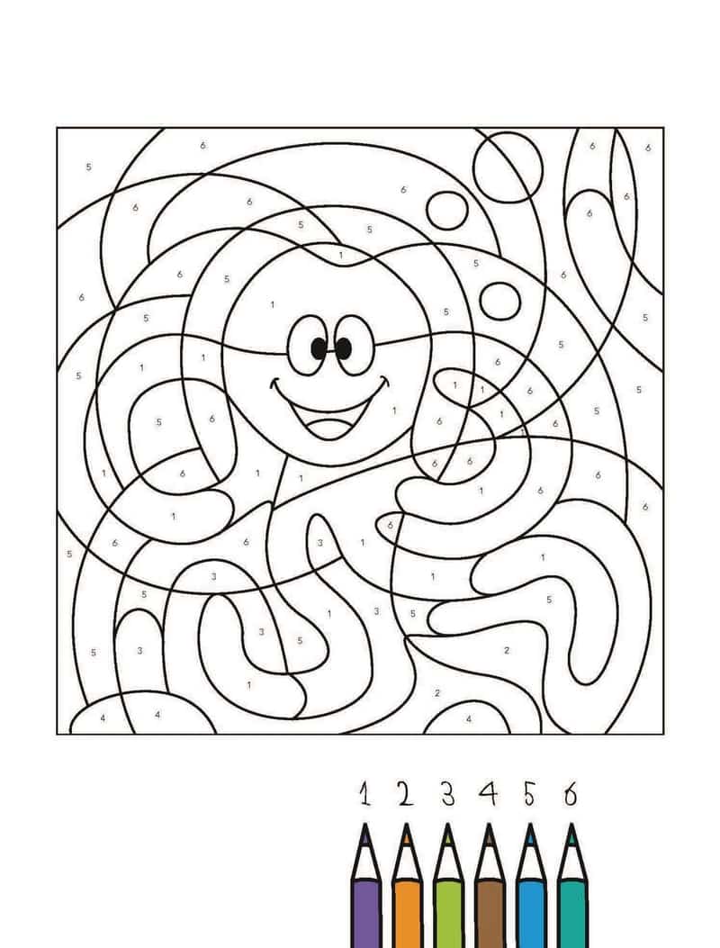 Malen nach Zahlen mit der Rätsel-Eule