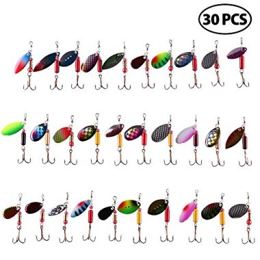 LotFancy 30PCS Inline Spinner Bait for Trout Lure