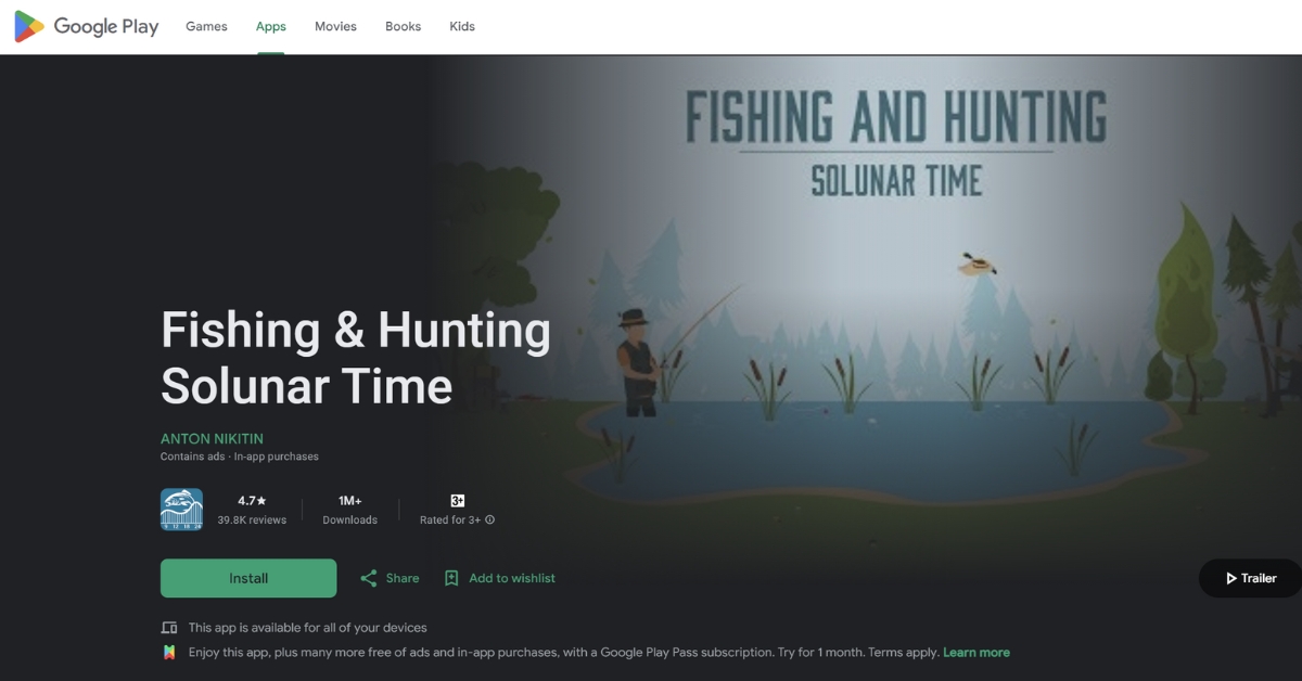 Fishing & Hunting Solunar Time