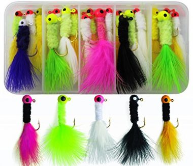 Jshanmei 20pcs/box Crappie Jigs Ice Fishing Lure