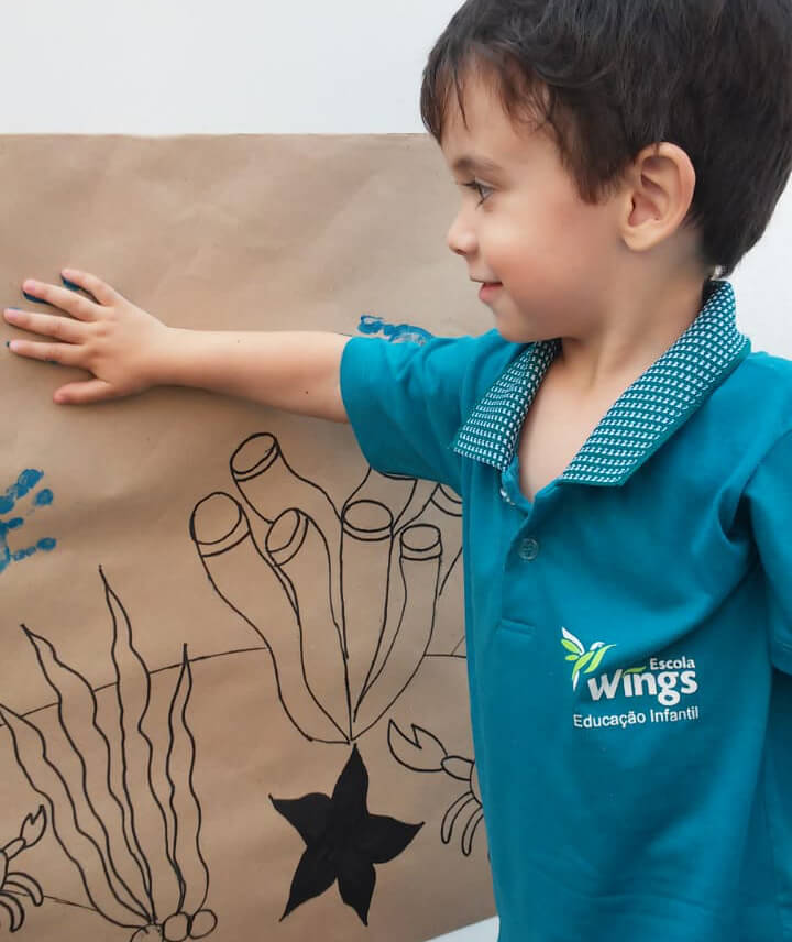 Foto de uma das atividades realizadas pela Escola Wings