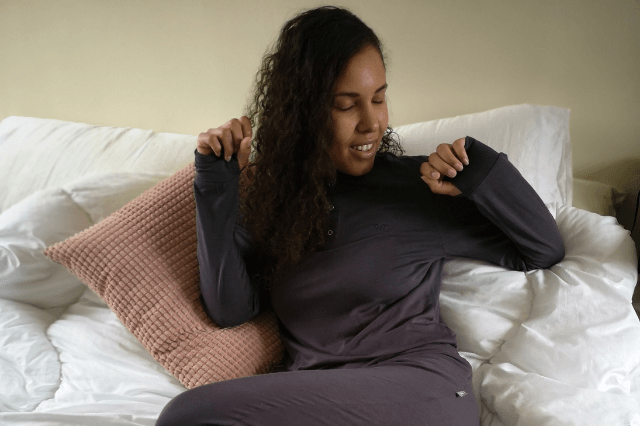 Luxuy nightwear in bed